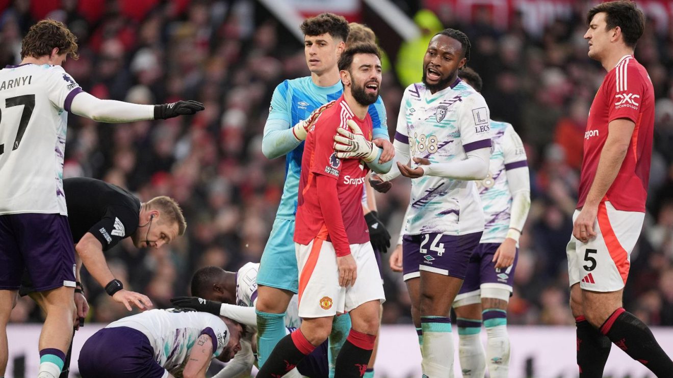 Man Utd midfielder Bruno Fernandes