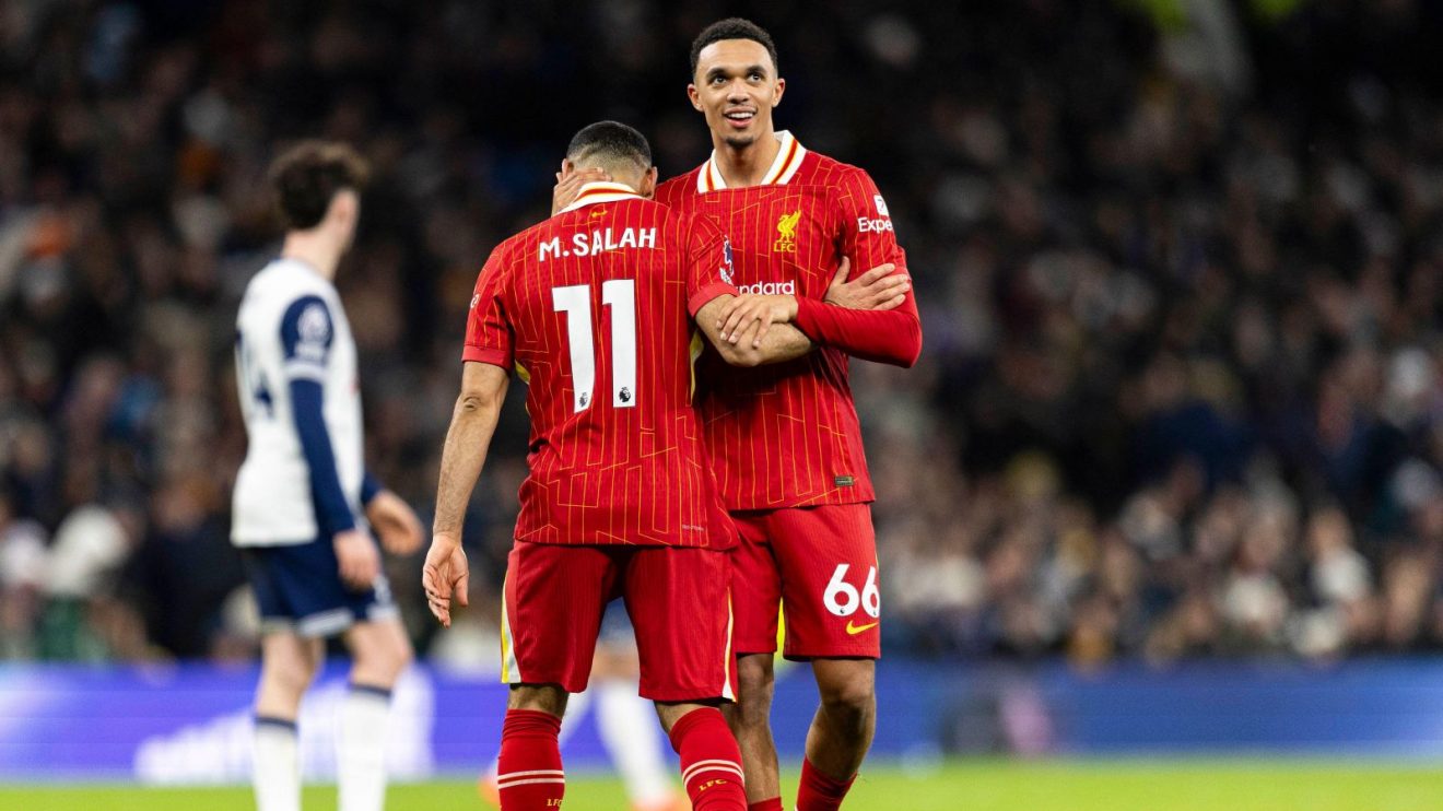 Mo Salah and Trent Alexander-Arnold
