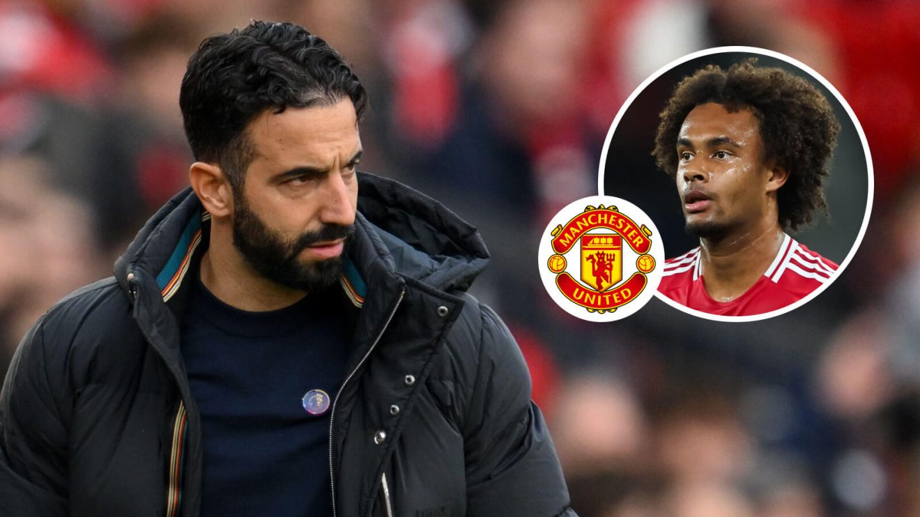 Man Utd boss Ruben Amorim and Joshua Zirkzee