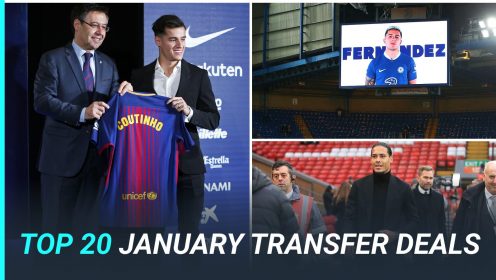 Four Liverpool deals among 20 biggest January transfers ever