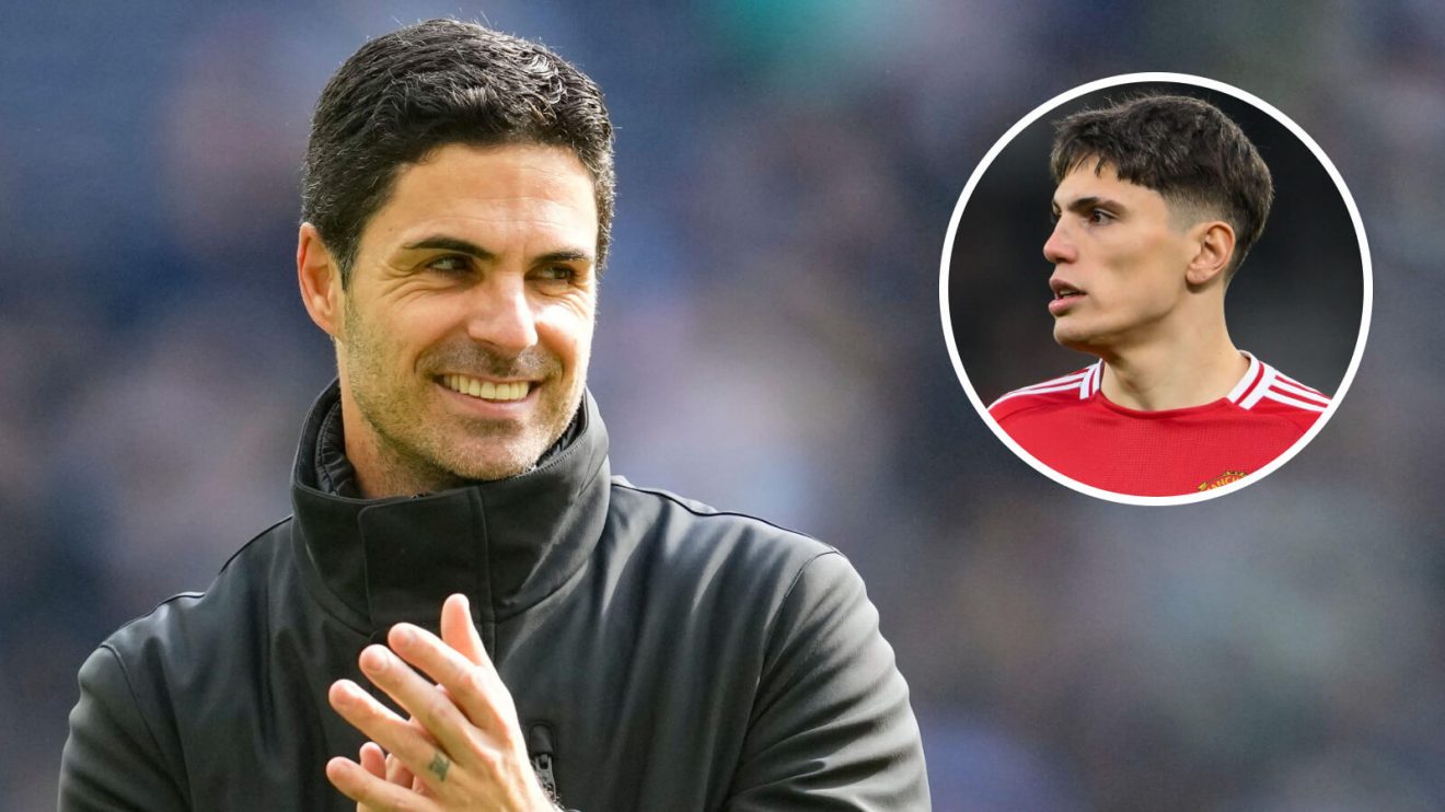Mikel Arteta and Alejandro Garnacho