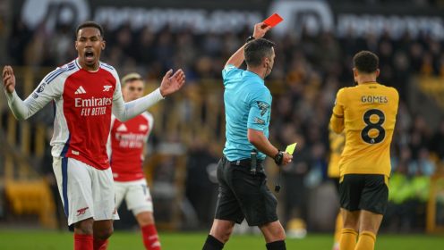 Michael Oliver praised for ‘clever’ Wolves v Arsenal decision which means club ‘can’t appeal’ red card