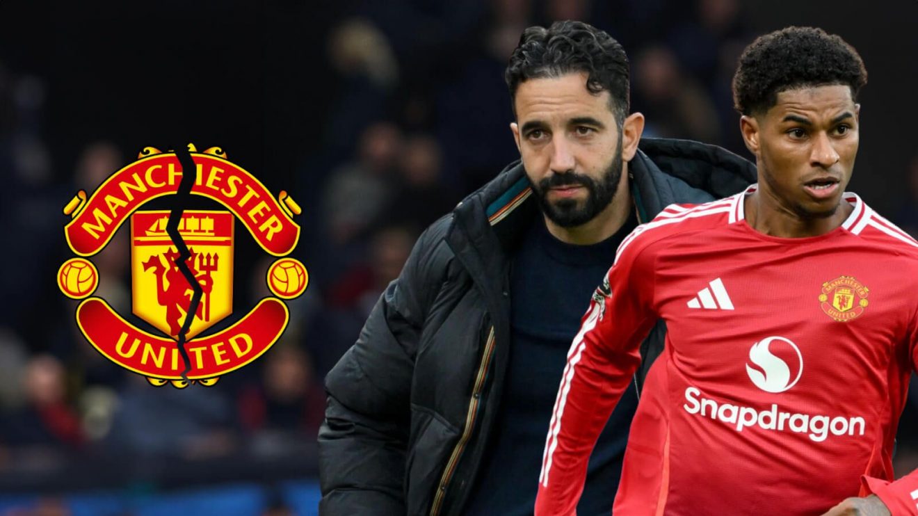 Man Utd boss Ruben Amorim and Marcus Rashford