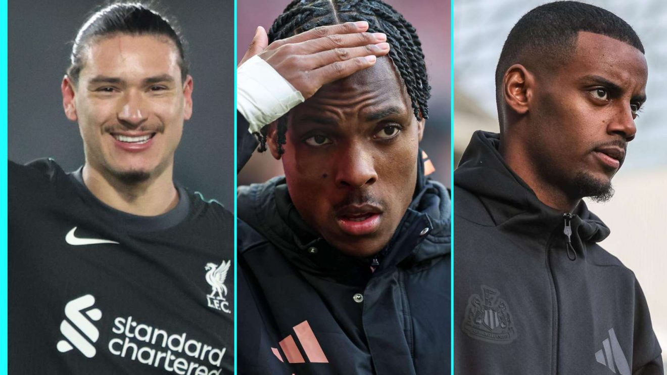 Darwin Nunez, Mathys Tel and Alexander Isak
