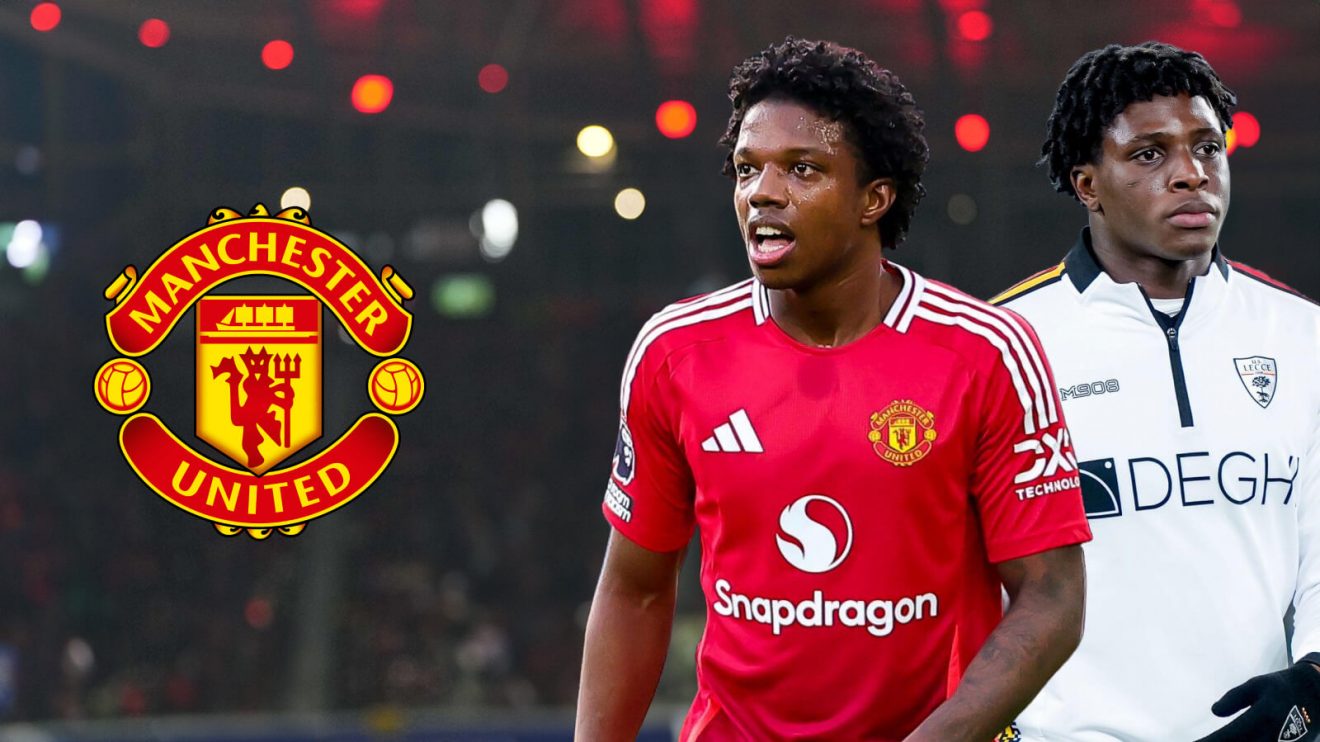 Man Utd defender Tyrell Malacia and Patrick Dorgu