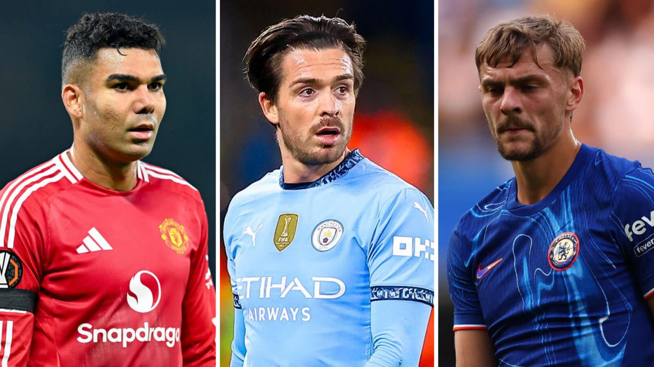 Casemiro, Jack Grealish and Kiernan Dewsbury-Hall.
