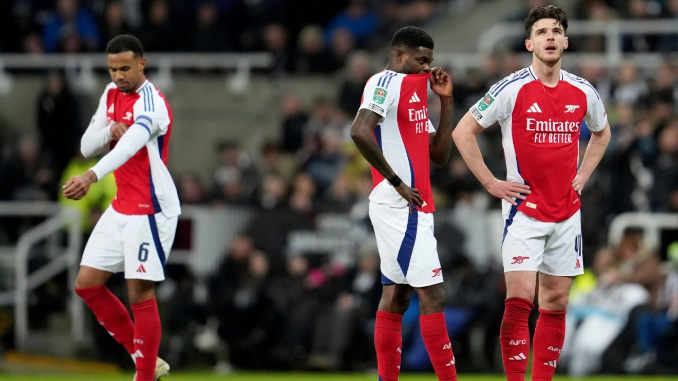 Arsenal looking forlorn during defeat to Newcastle
