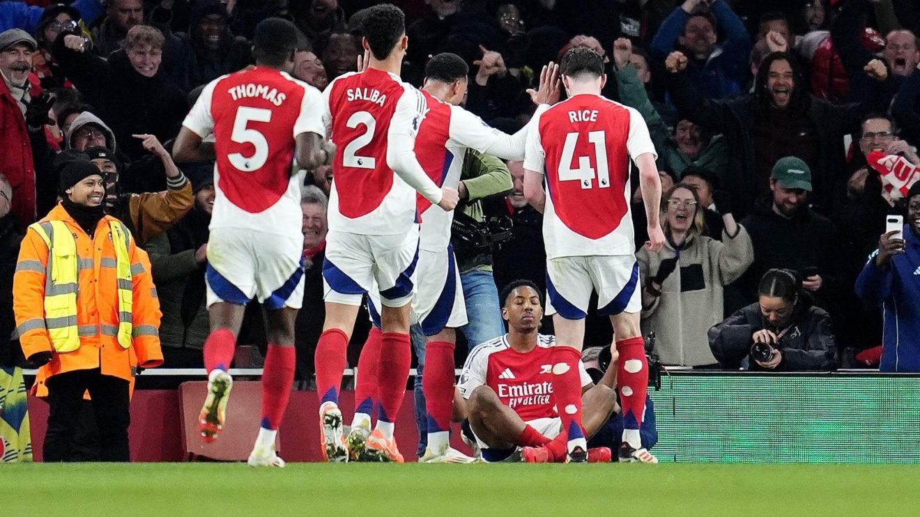 Arsenal teenager Myles Lewis-Skelly copies Erling Haaland's celebration