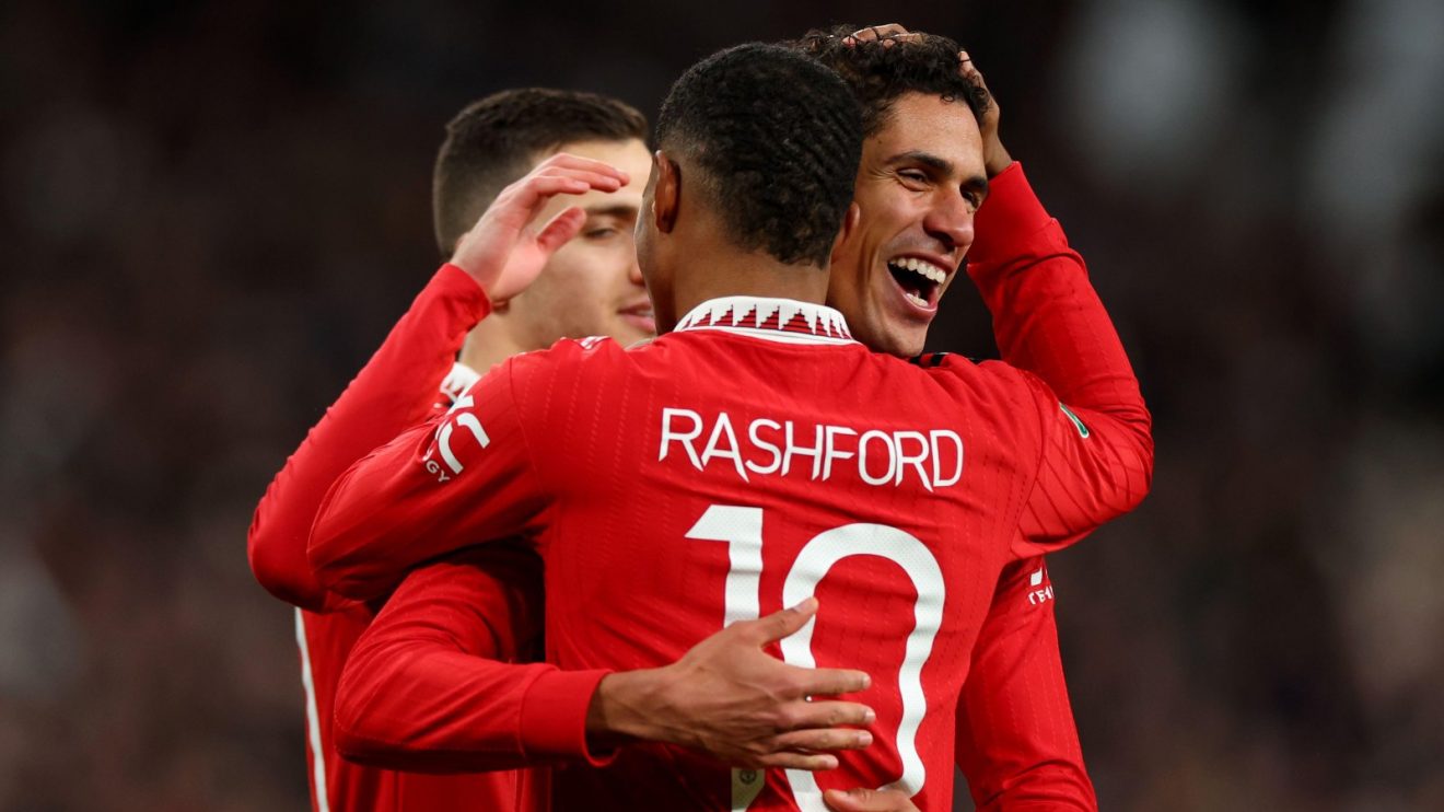 Man Utd duo Raphael Varane and Marcus Rashford