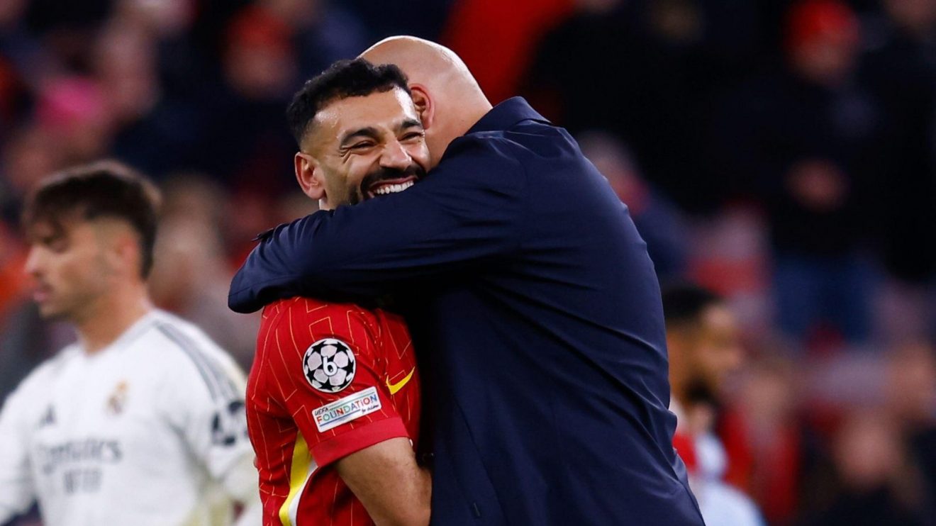 Liverpool duo Mohamed Salah and Arne Slot
