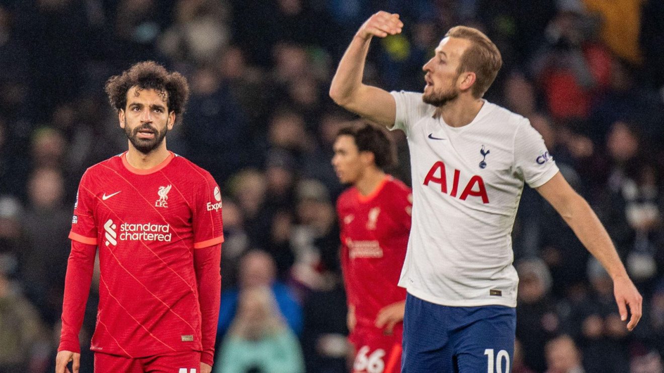 Liverpool forward Mo Salah and Spurs striker Harry Kane
