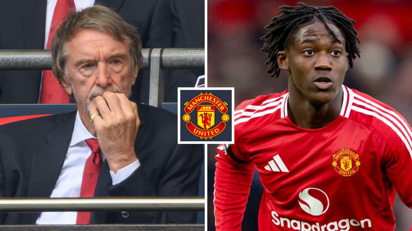 Man Utd co-owner Sir Jim Ratcliffe and Kobbie Mainoo