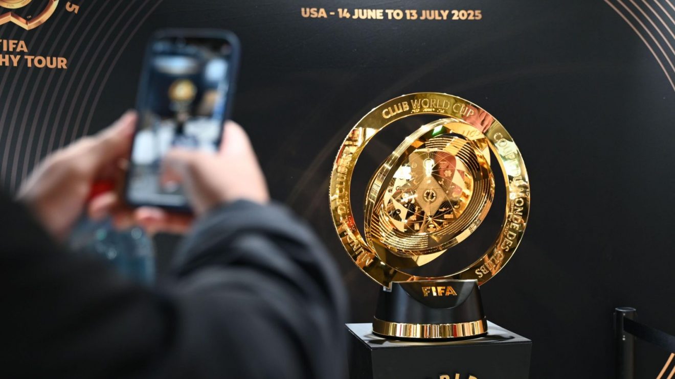 The Club World Cup trophy on display in Munich