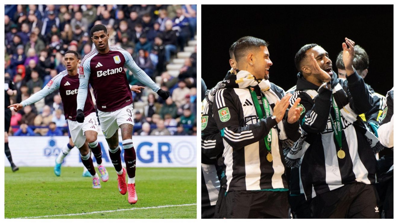 Marcus Rashford and Newcastle celebrations