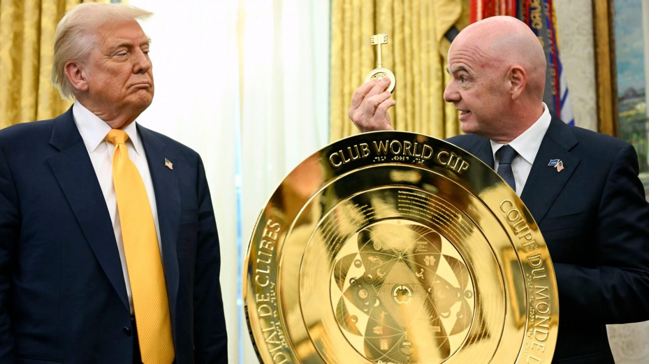 Gianni Infantino and Donald Trump.