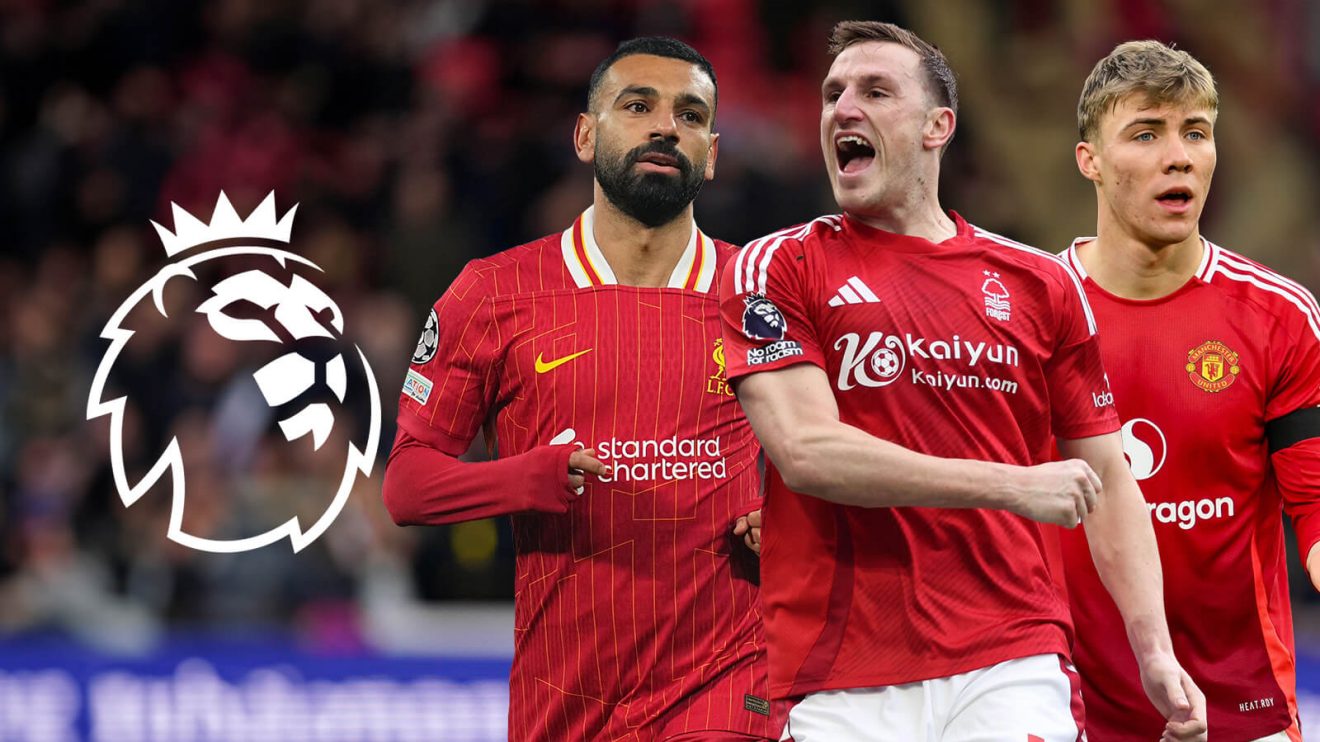 Mohamed Salah, Chris Wood and Rasmus Hojlund.