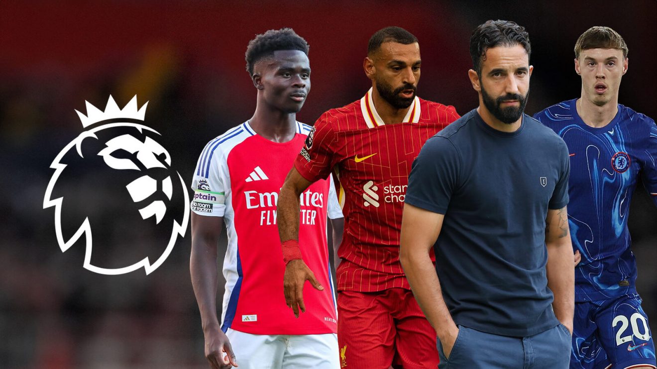 Bukayo Saka, Mo Salah, Ruben Amorim and Cole Palmer.