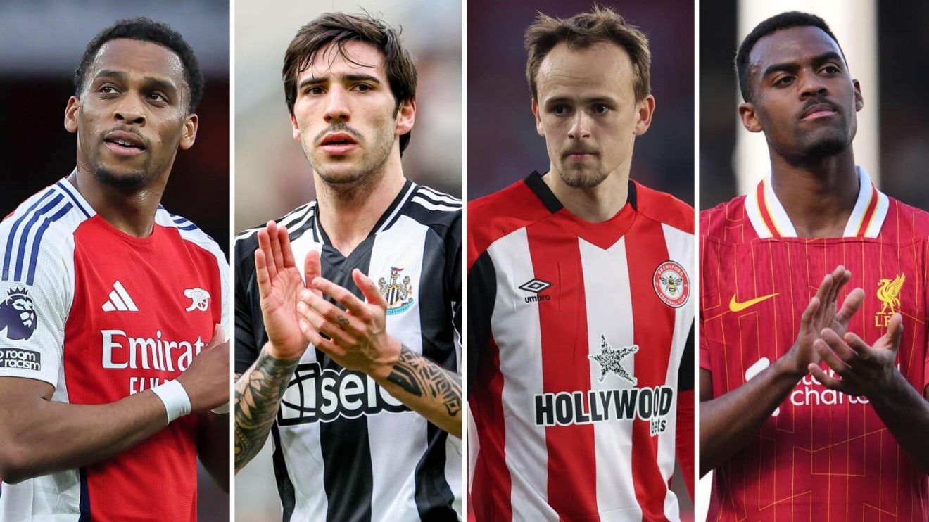 Jurrien Timber, Sandro Tonali, Mikkel Damsgaard and Ryan Gravenberch