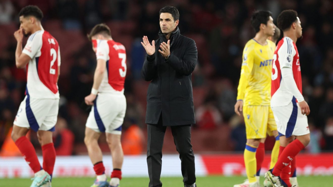 Mikel Arteta and his Arsenal players