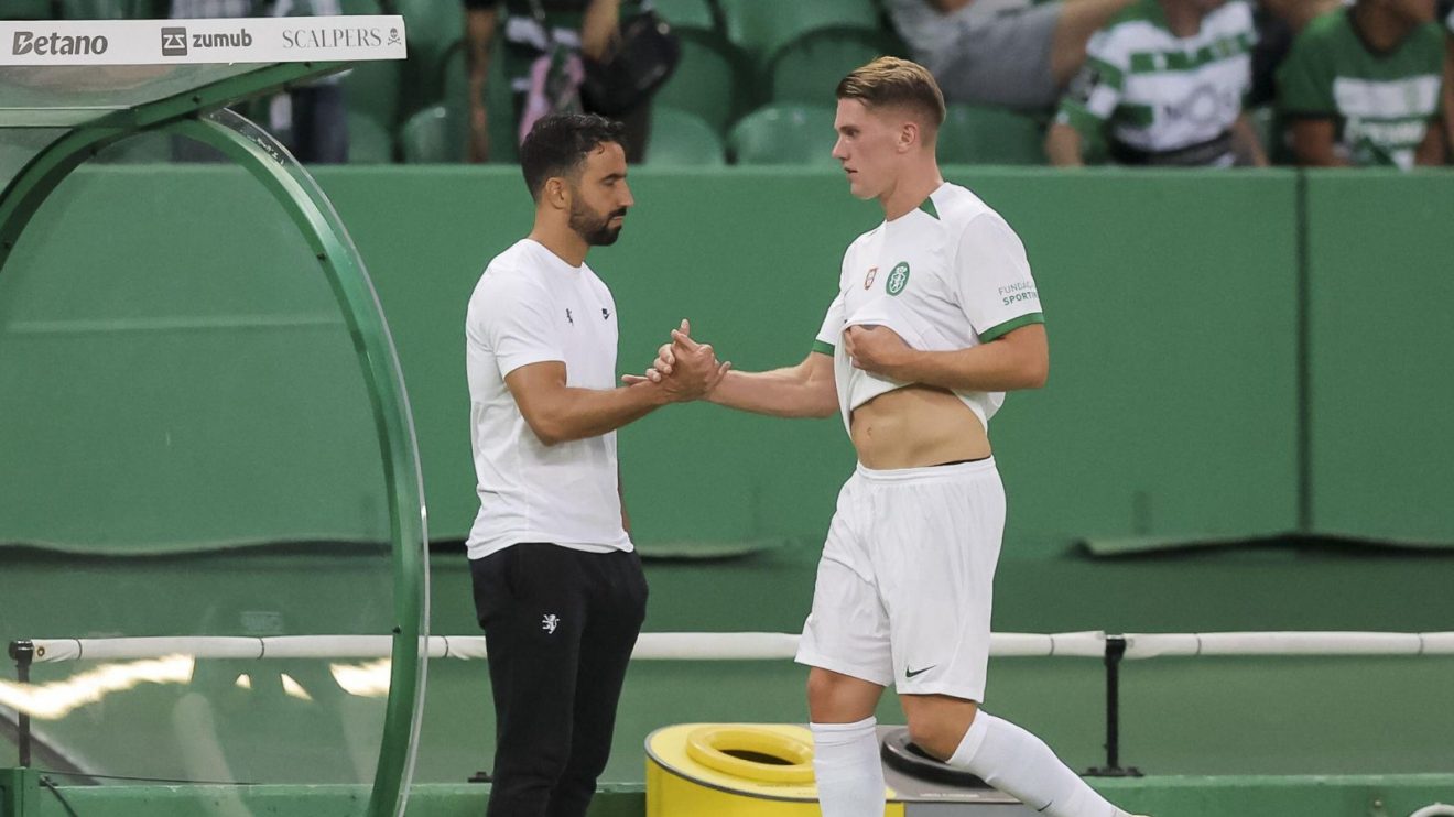 Man Utd boss Ruben Amorim and Viktor Gyokeres