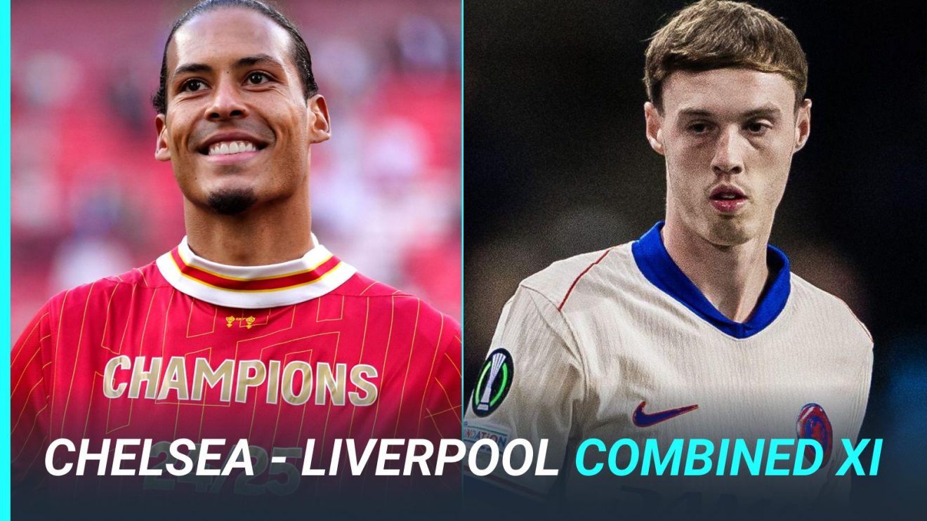 Virgil van Dijk and Cole Palmer combined XI graphic