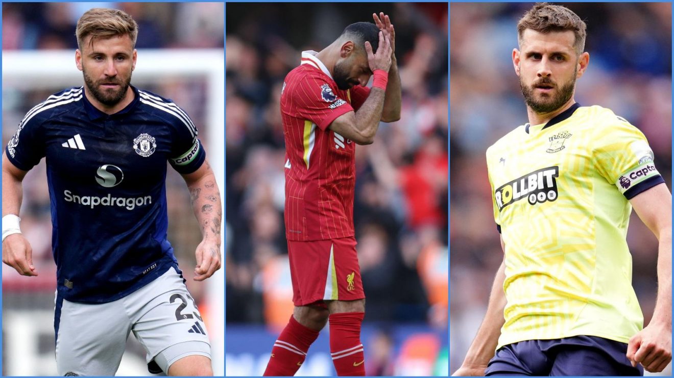 Luke Shaw, Mohamed Salah and Jack Stephens