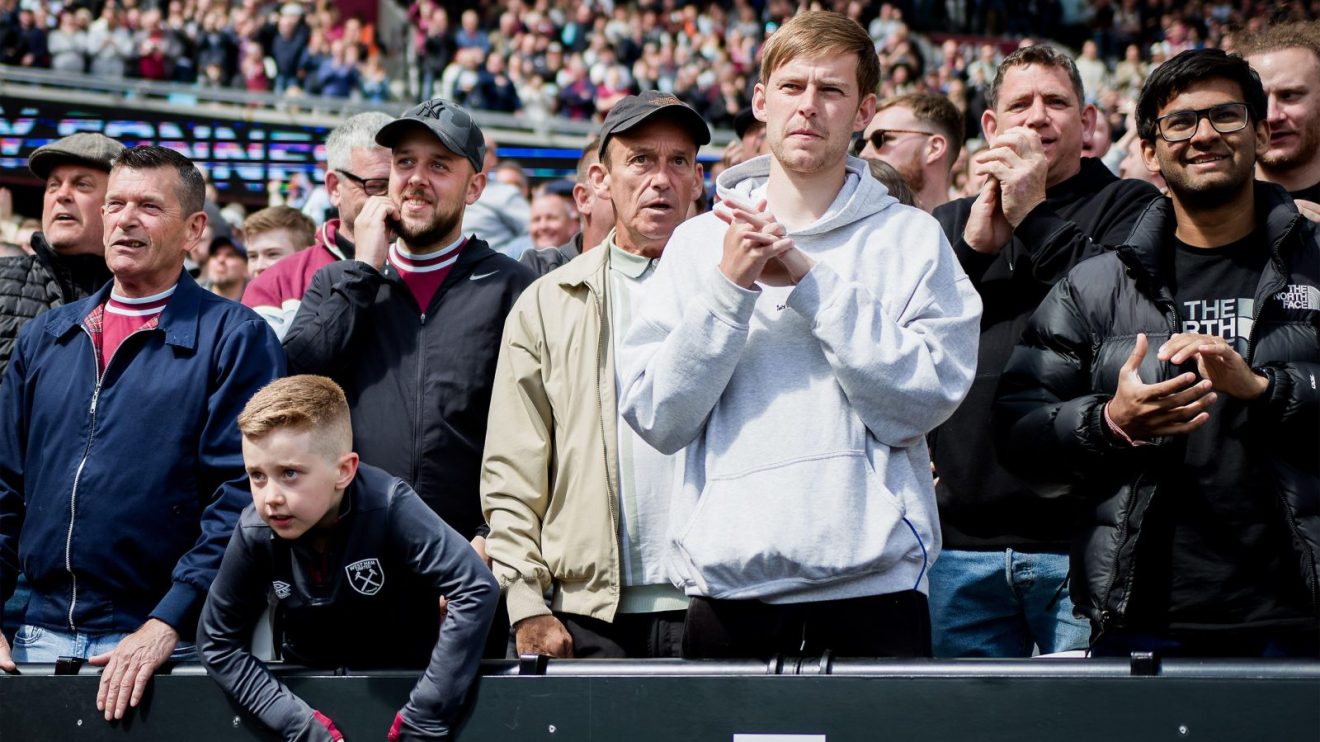 West Ham fans watching