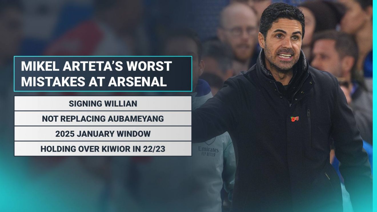 Arsenal: Mikel Arteta mistakes graphic
