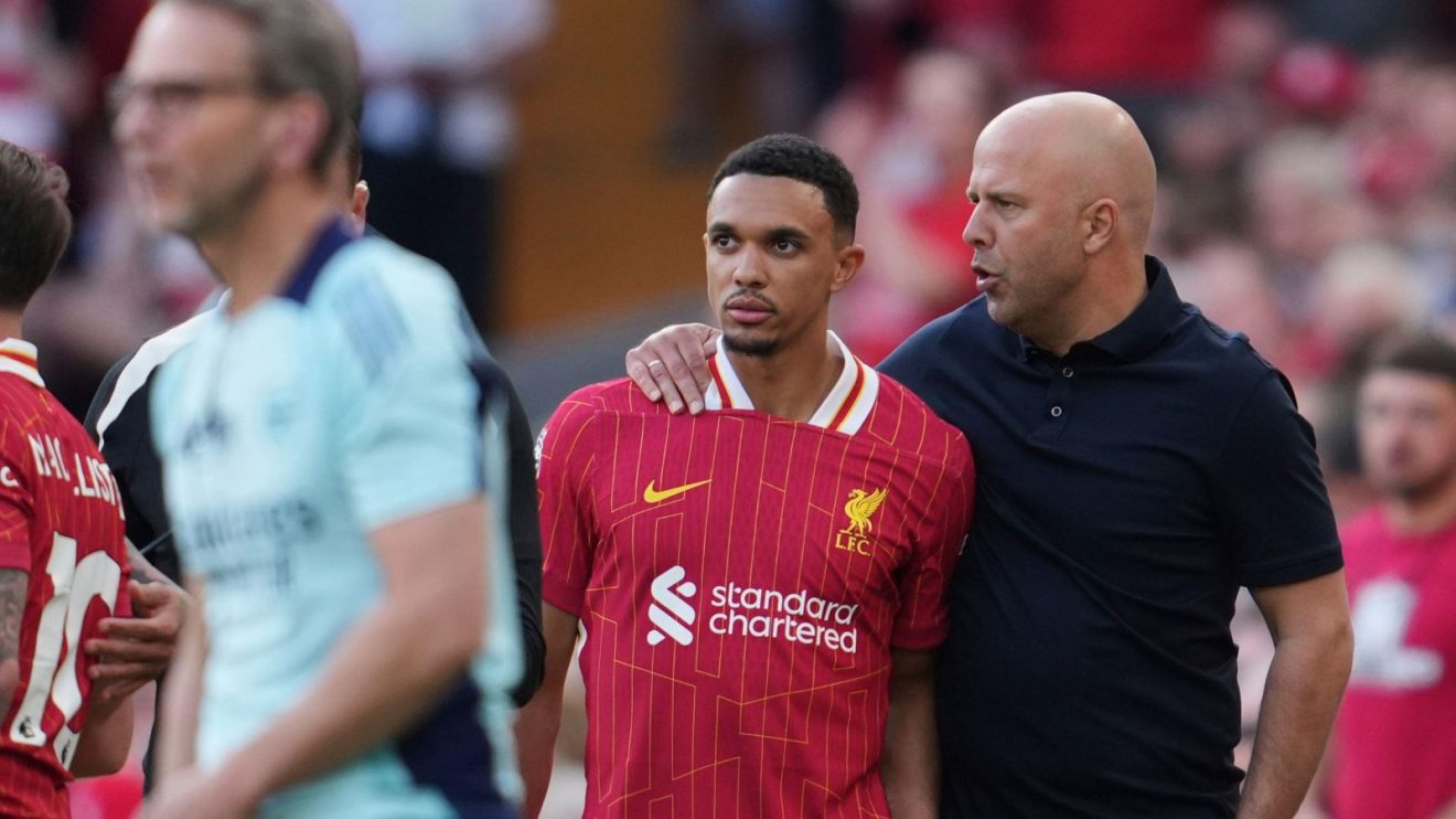 Trent Alexander-Arnold and Arne Slot
