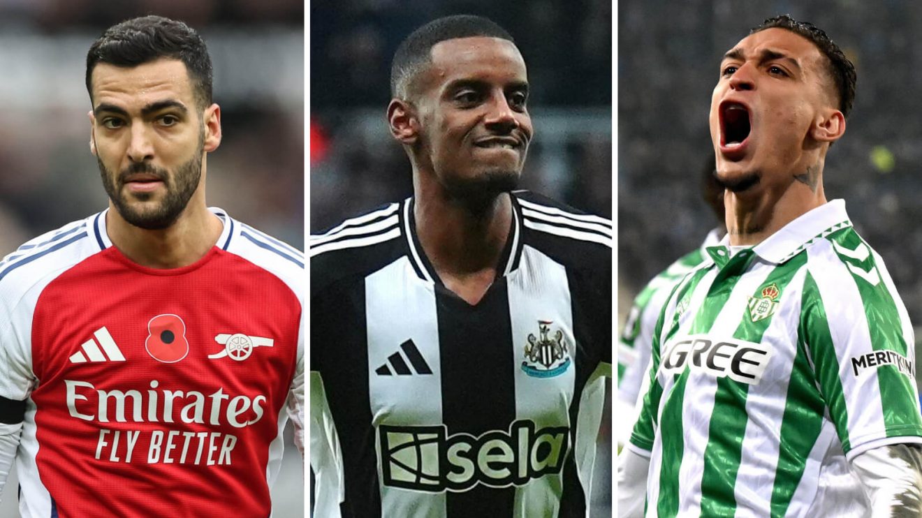 Mikel Merino, Alexander Isak and Antony