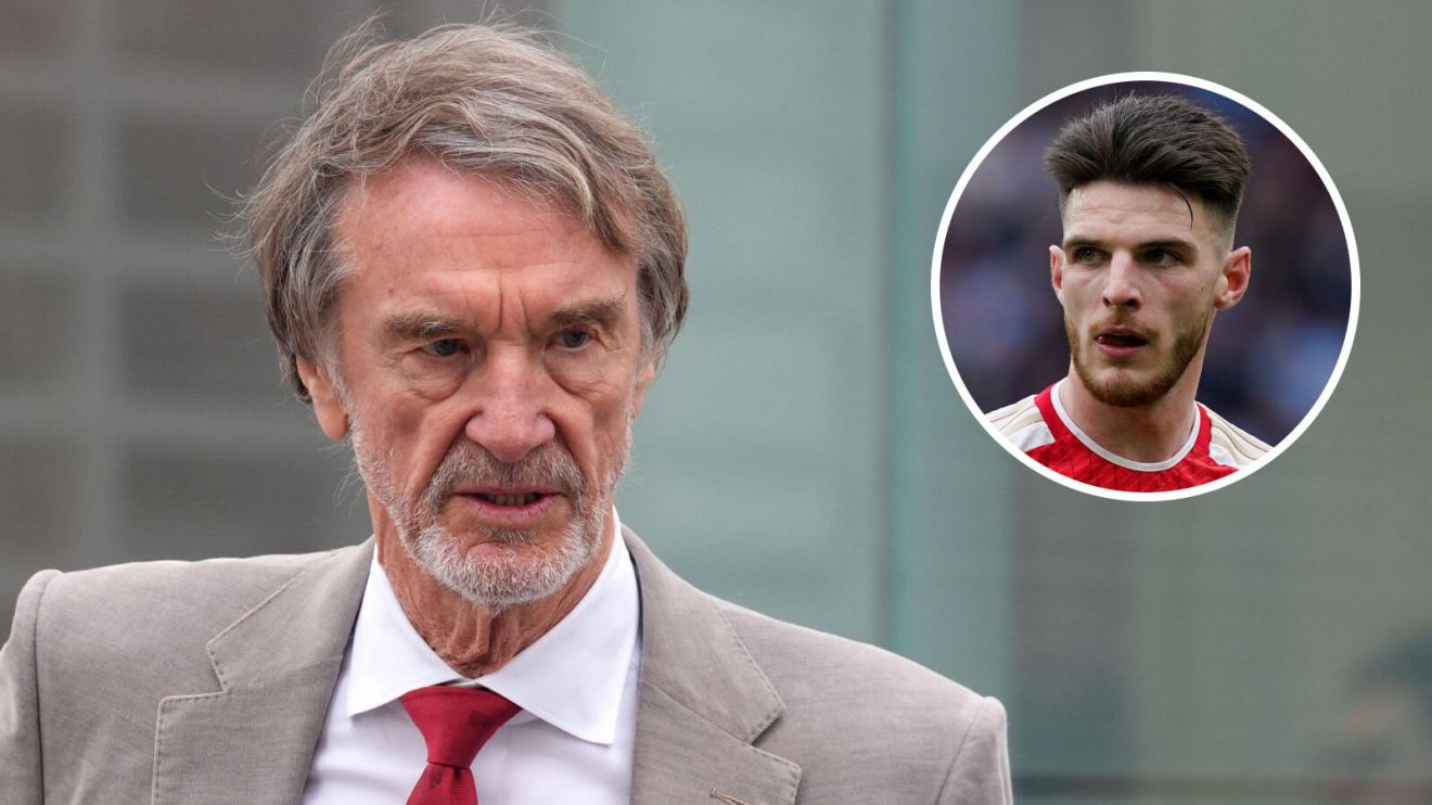 Sir Jim Ratcliffe and Declan Rice.