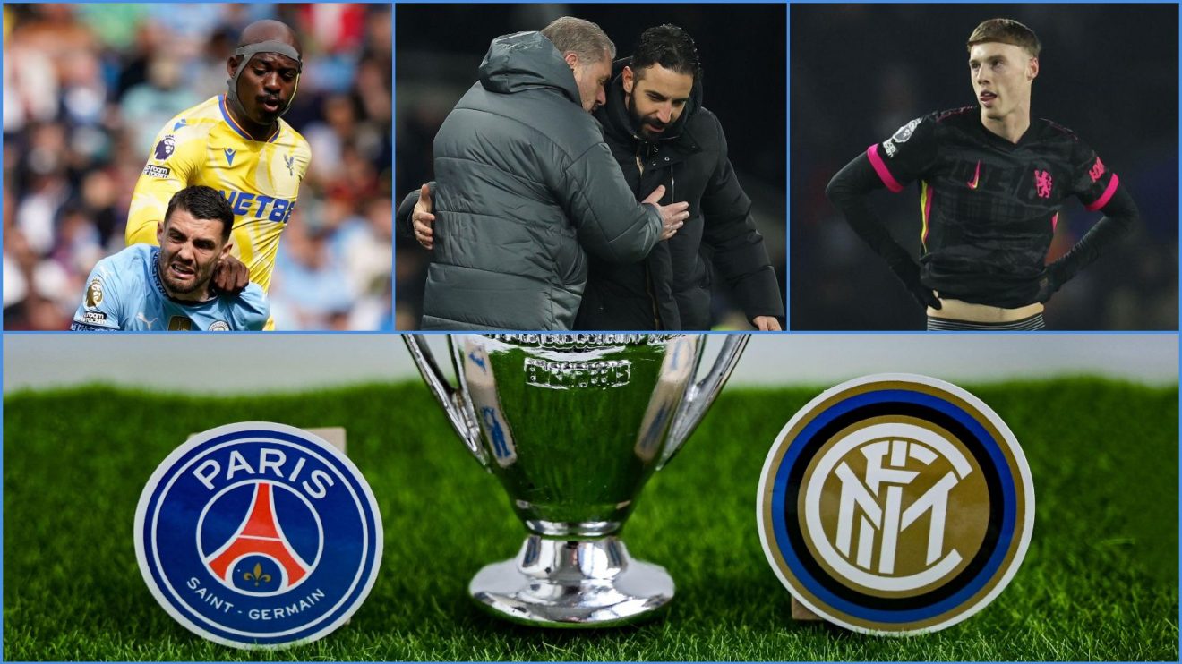 Manchester City and Crystal Palace, Ange Postecoglou and Ruben Amorim, and Cole Palmer of Chelsea