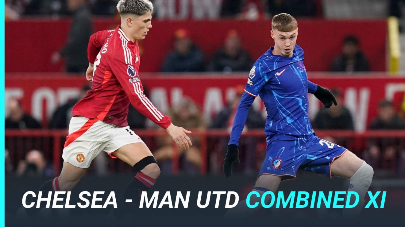 Chelsea v Man Utd: Cole Palmer and Alejandro Garnacho combined XI graphic