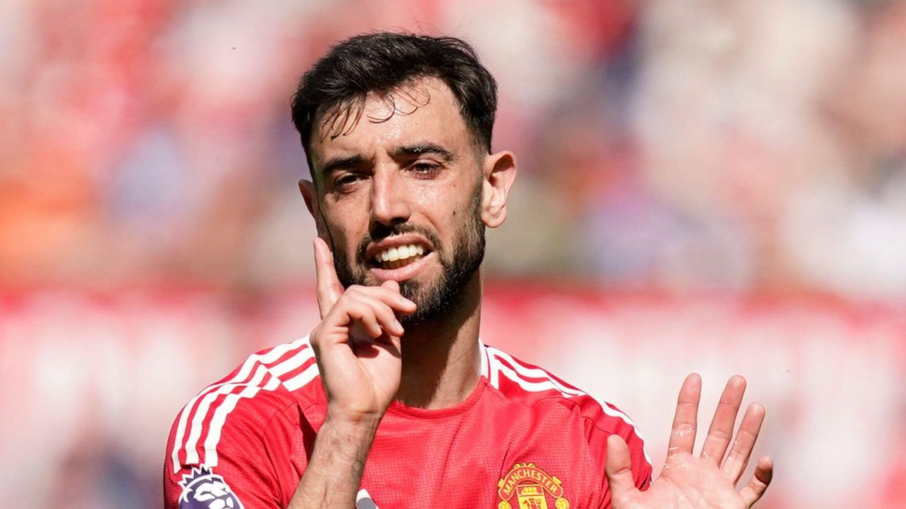 Man Utd midfielder Bruno Fernandes