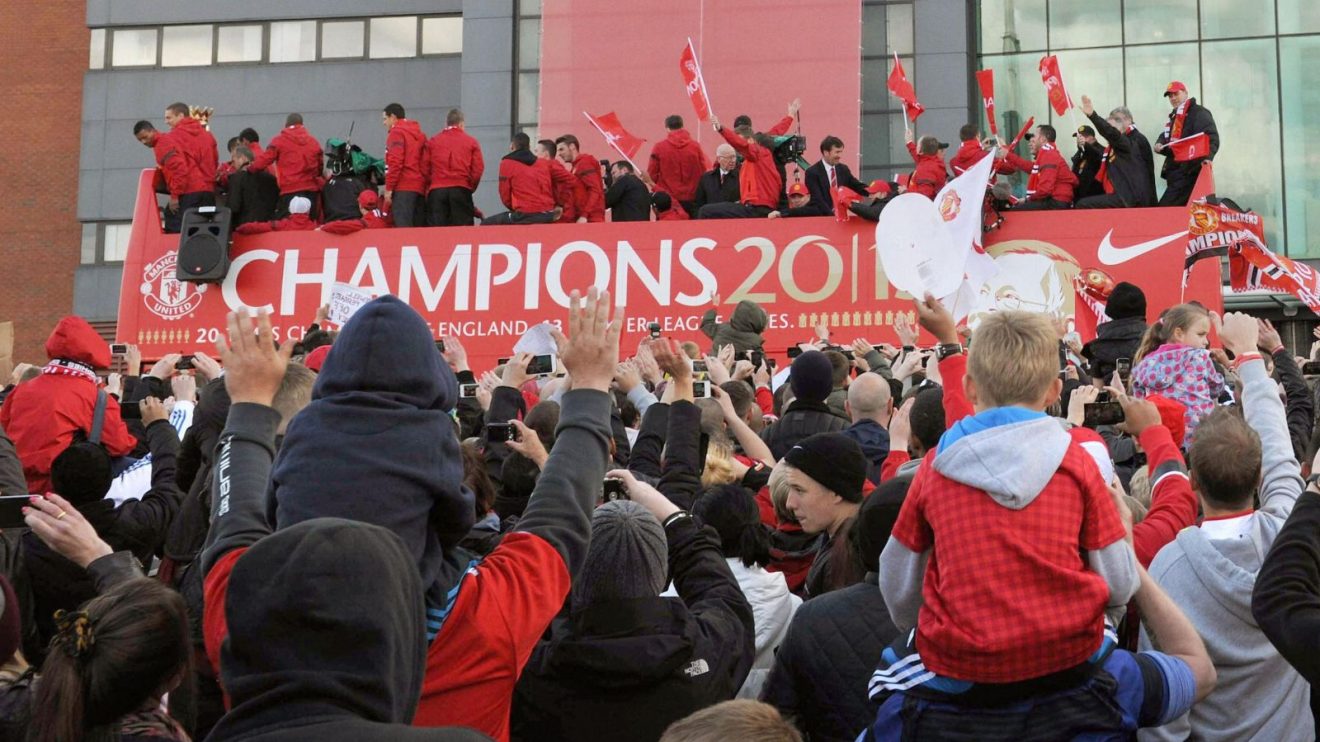Manchester United's Premier League title-winning trophy parade in 2013