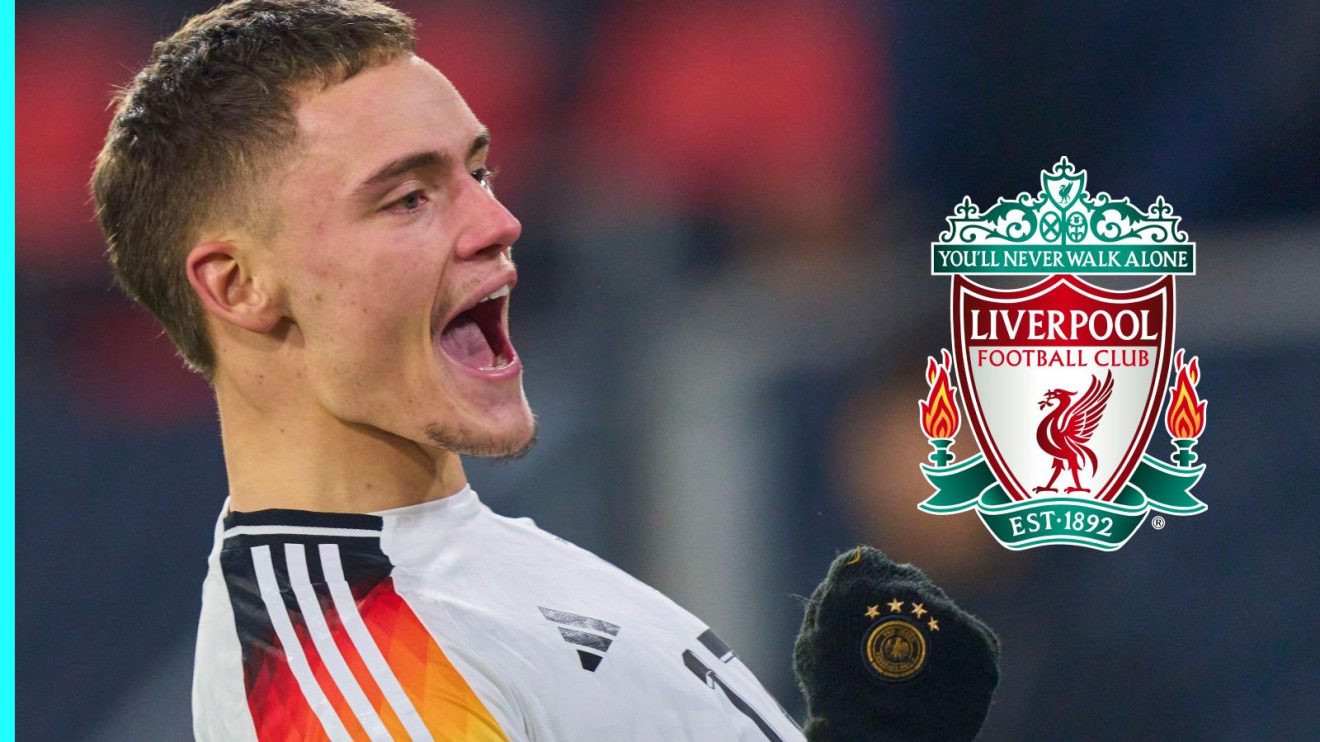 Florian Wirtz and the Liverpool badge