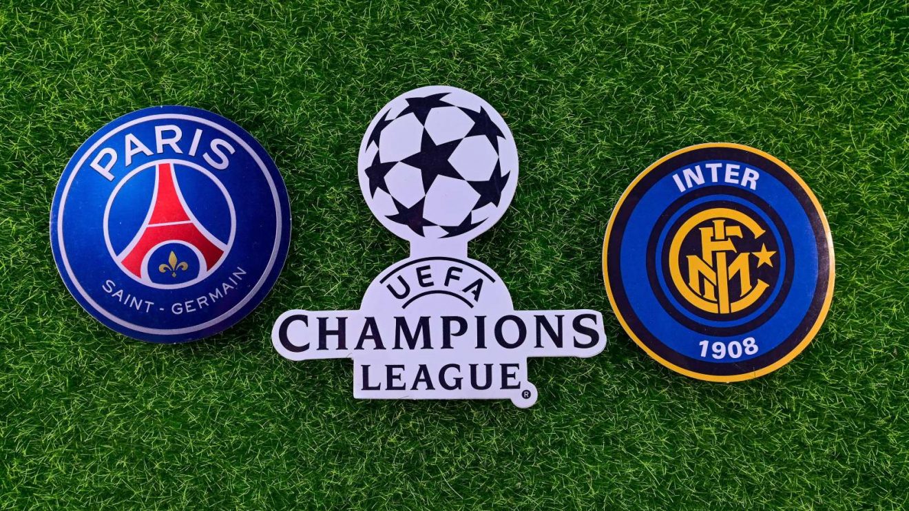 Champions League final emblems.