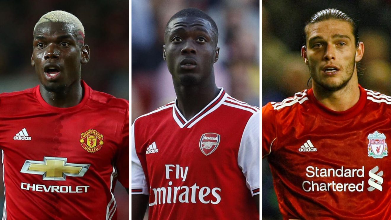 Andy Carroll, Nicolas Pepe and Paul Pogba