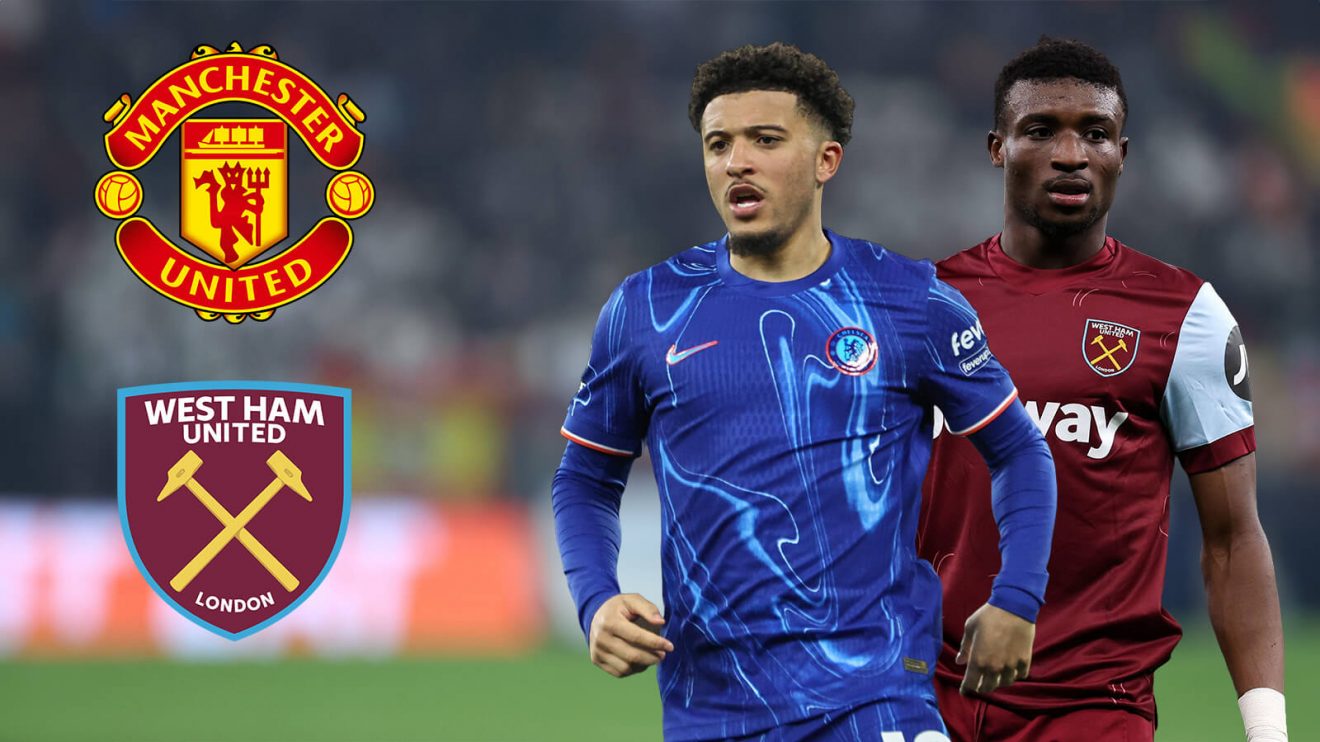Man Utd winger Jadon Sancho and Mohammed Kudus