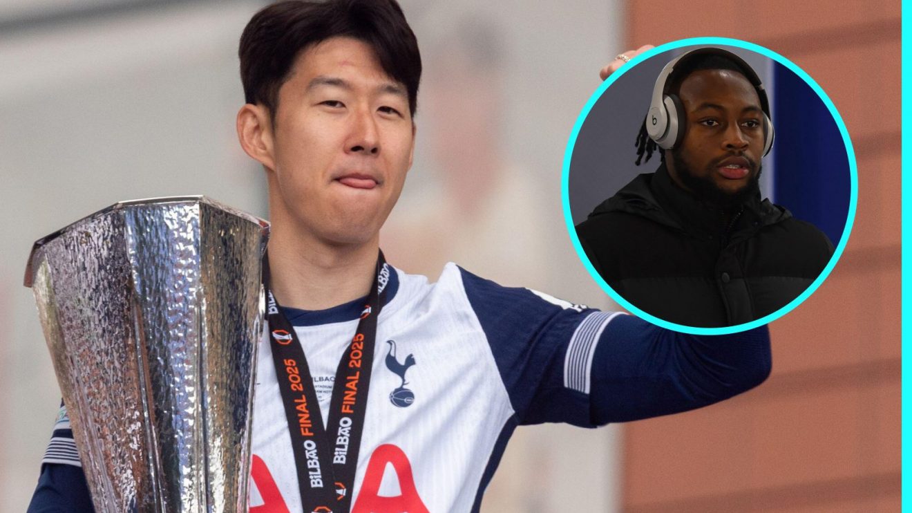 Heung-min Son with Antoine Semenyo in a circle