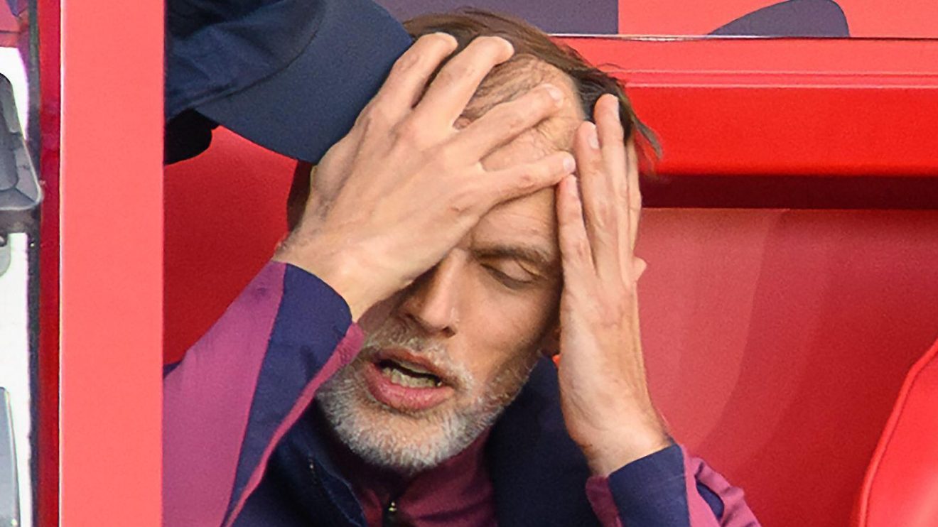 England manager Thomas Tuchel reacts with frustration against Senegal