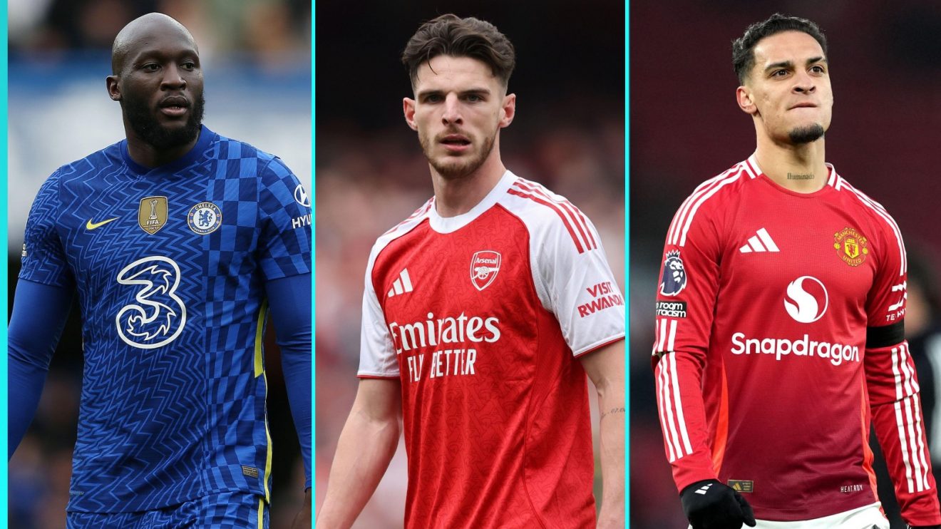 Romelu Lukaku, Declan Rice and Antony