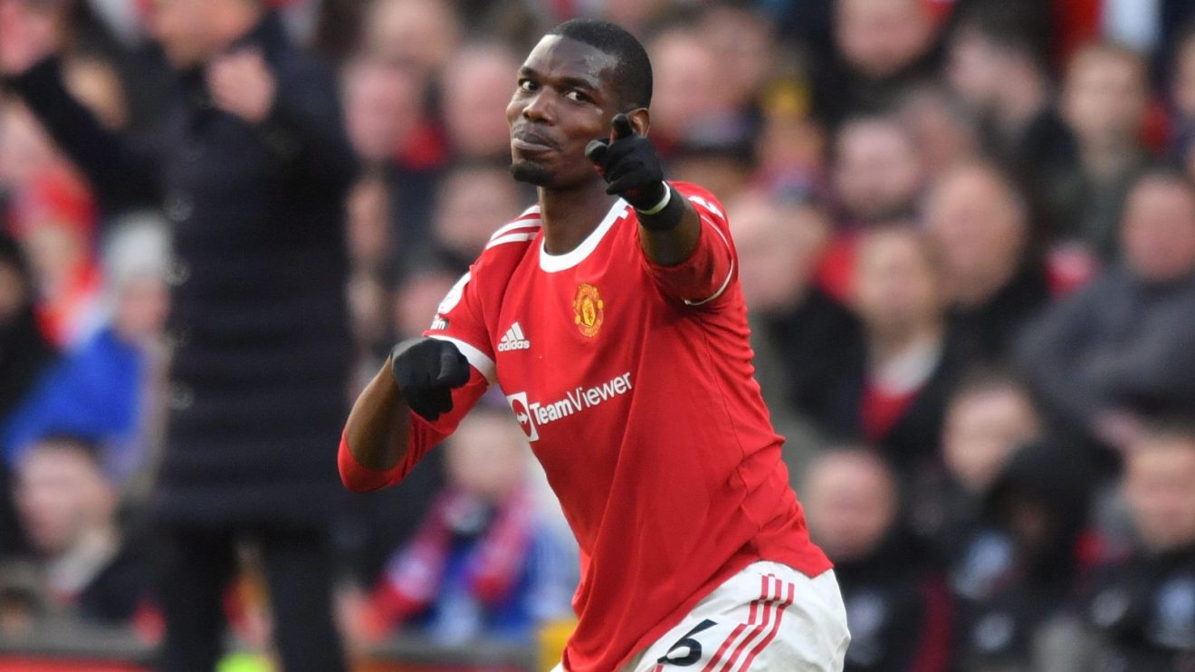 Former Manchester United midfielder Paul Pogba celebrates a goal