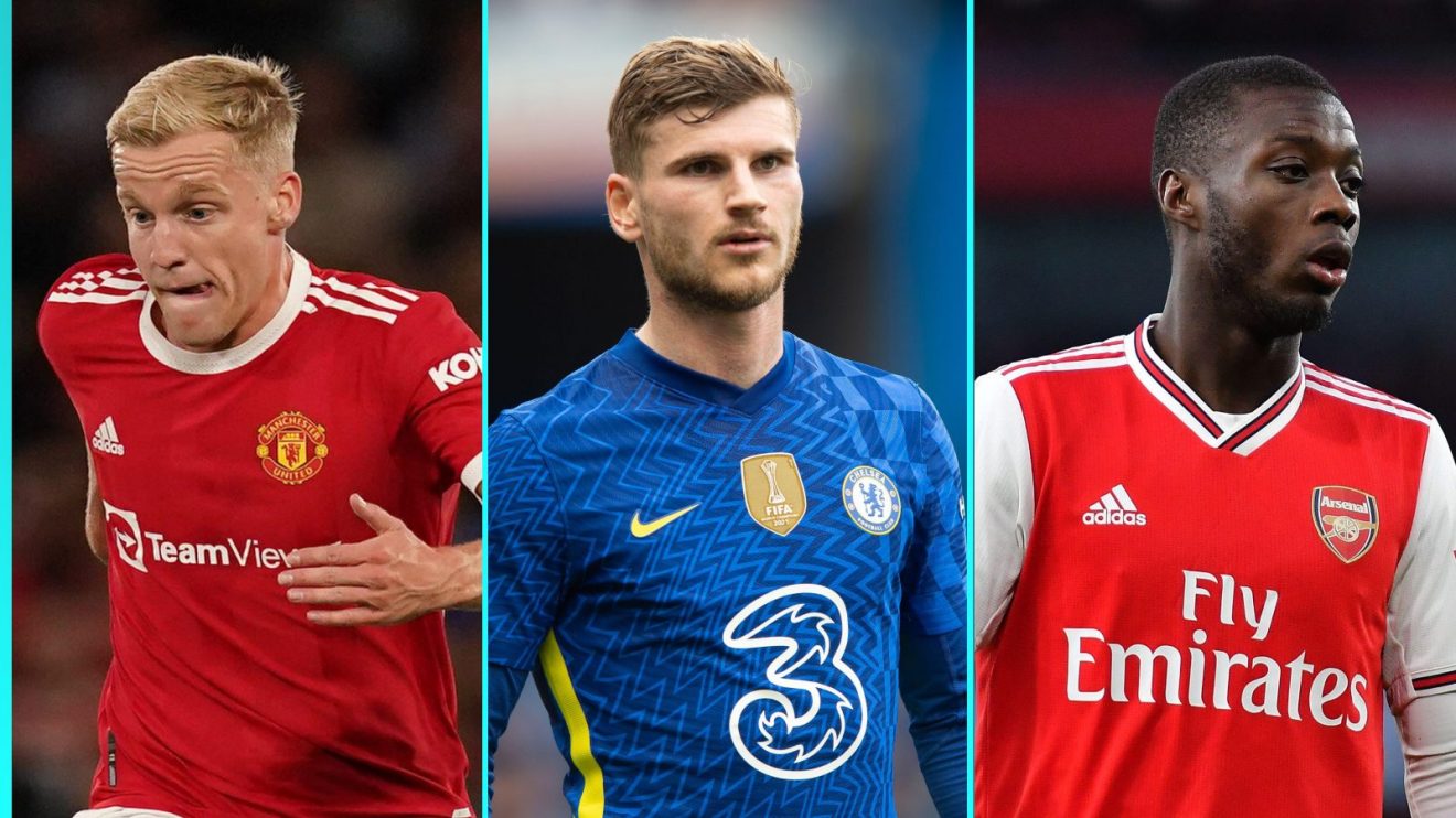 Donny van de Beek, Timo Werner and Nicolas Pepe