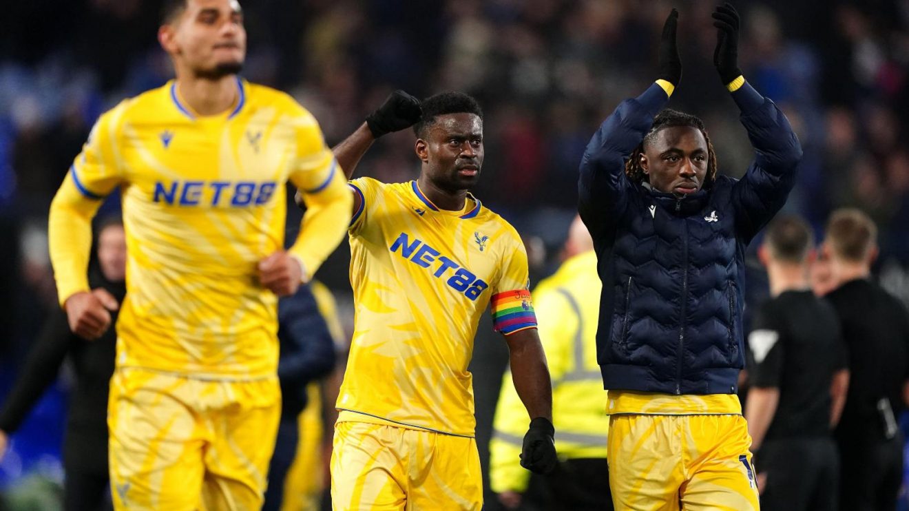 Liverpool target Marc Guehi and Eberechi Eze after a match