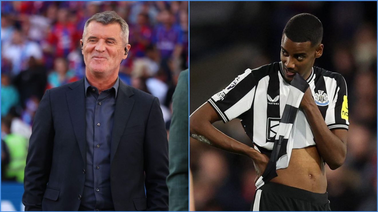 Former Manchester United midfielder Roy Keane and Newcastle striker Alexander Isak