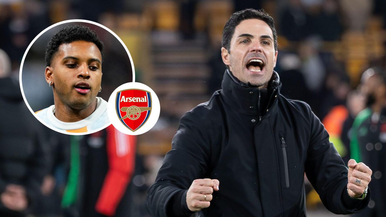 Arsenal boss Mikel Arteta and Rodrygo