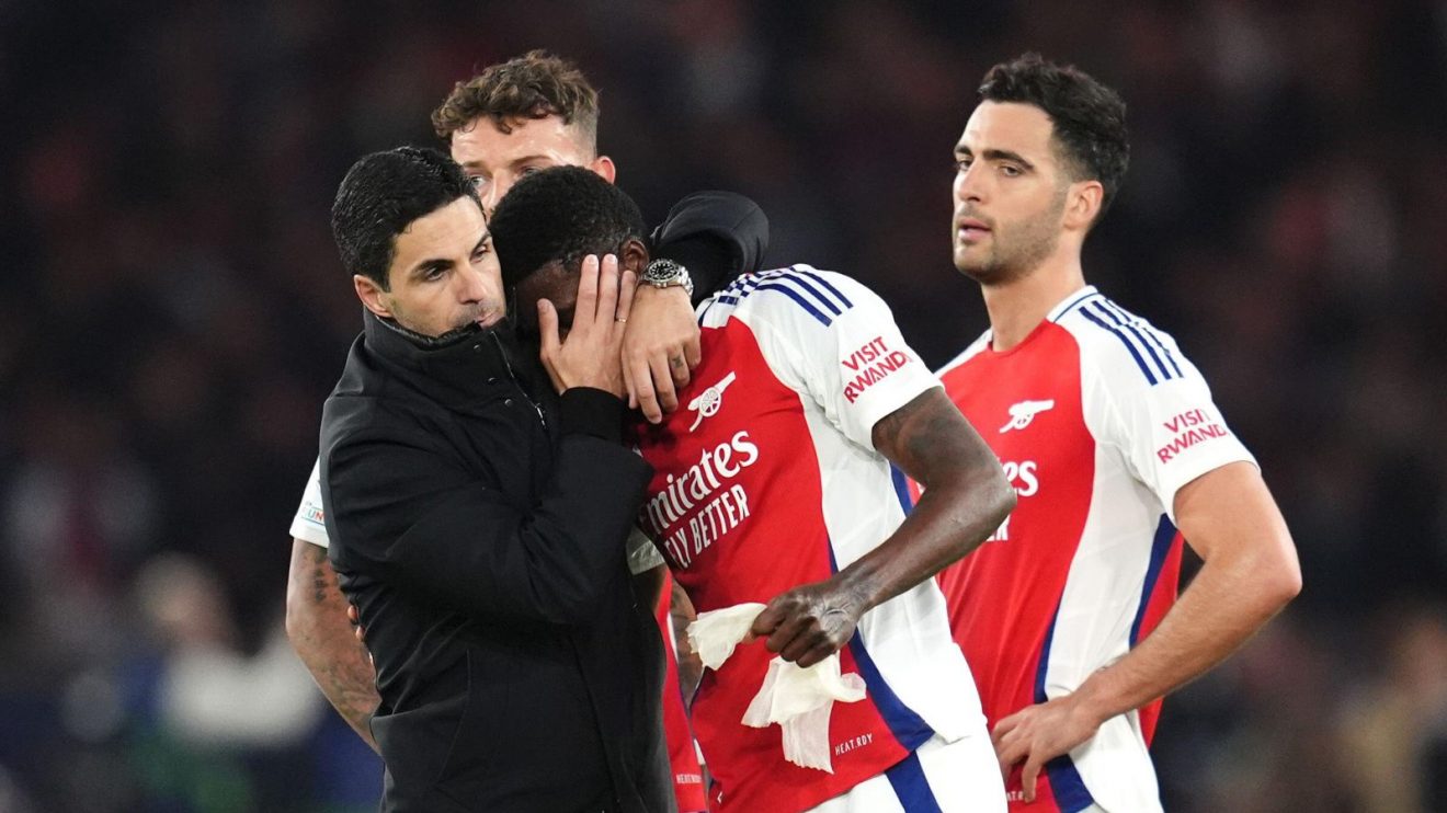 Mikel Arteta and Thomas Partey