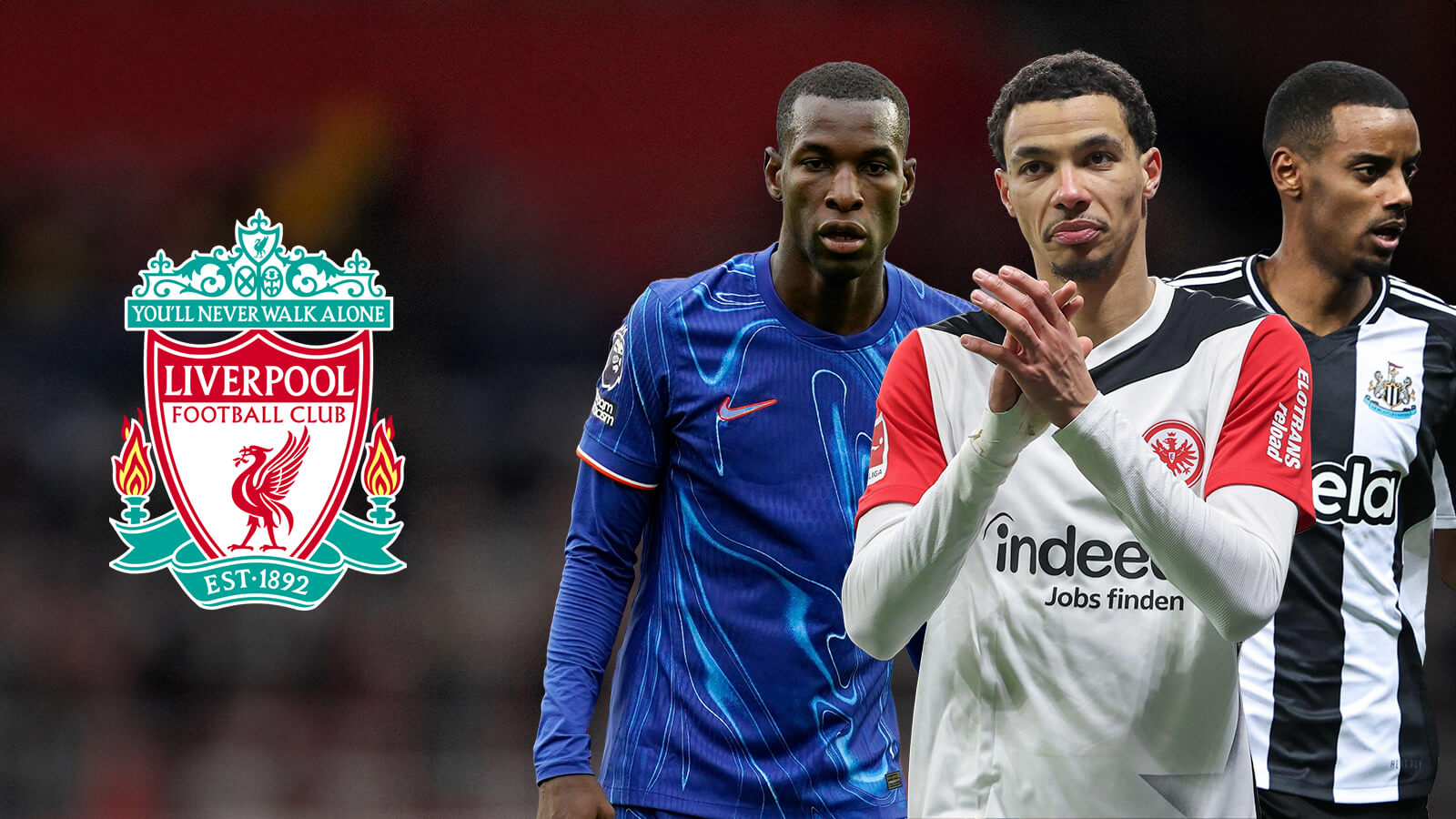 F365 One Badge Hugo Ekitike Alexander Isak Nicolas Jackson Liverpool