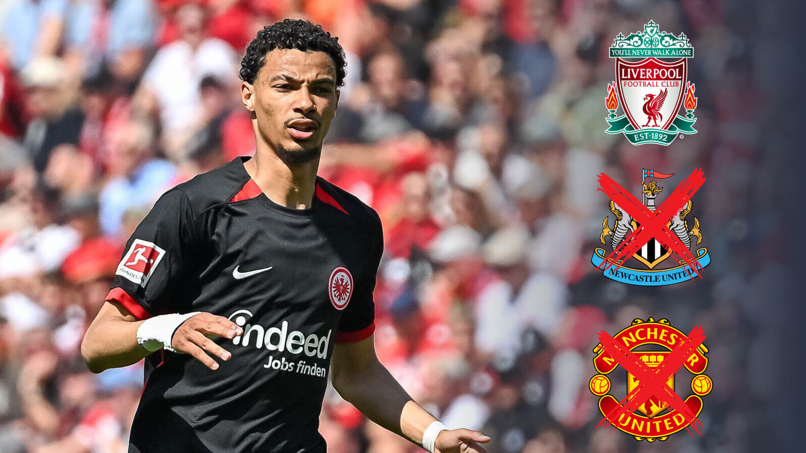 F365 Three Badges Hugo Ekitike Liverpool Newcastle United Manchester United 1
